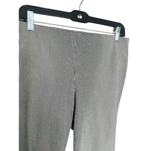 J Jill Premium Bistretch Capri Pants Size 10 Black White Gingham Check Pull On - Picture 2 of 9
